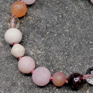 Edelstein Set Rosé, Detailansicht Steine